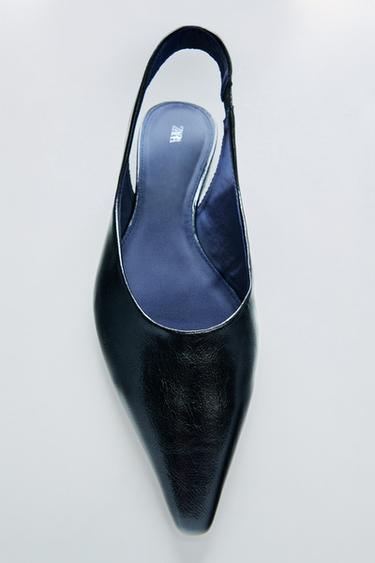 POINTED TOE SLINGBACK BALLET FLATS - Black by Zara