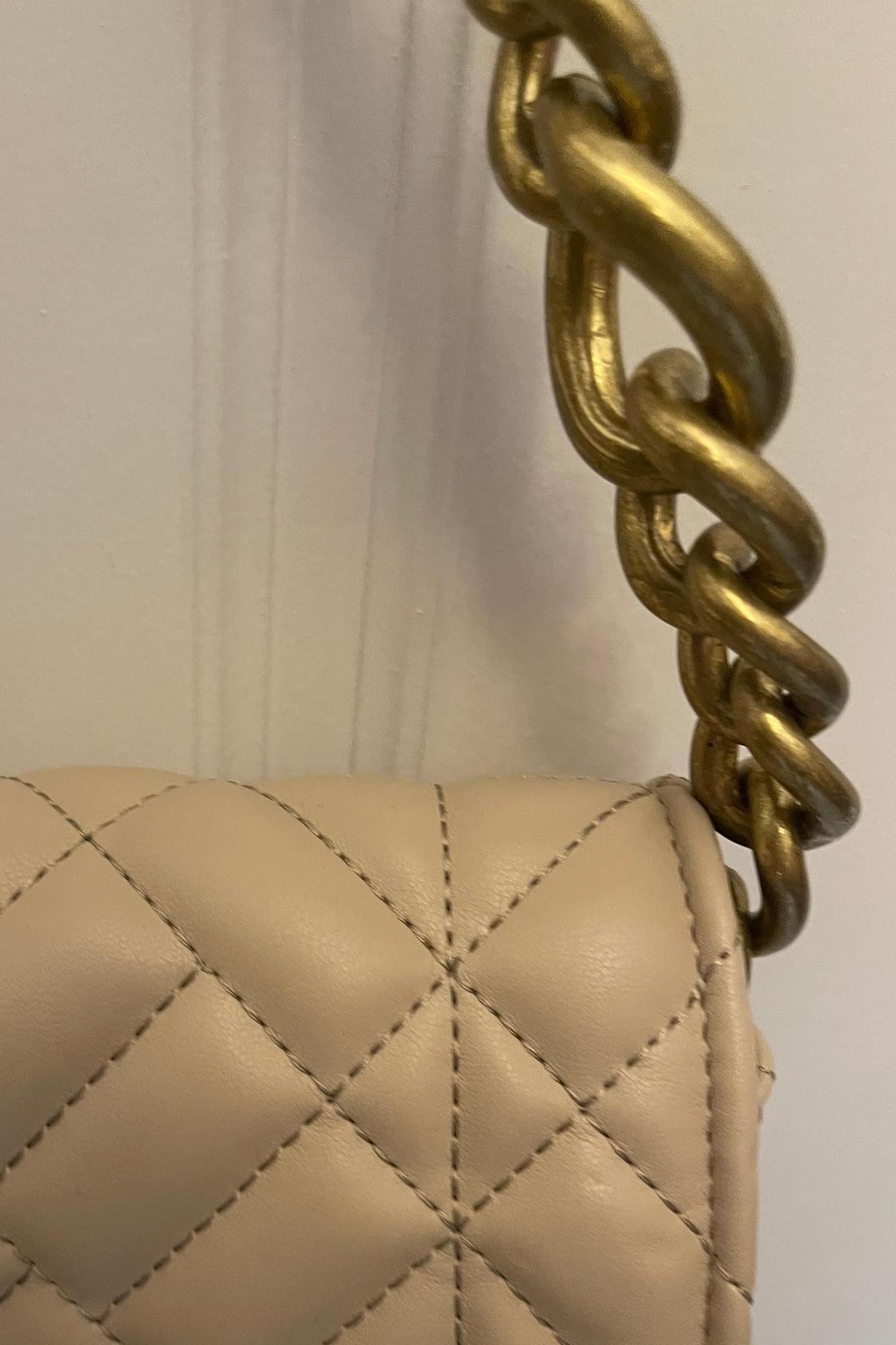 QUILTED SHOULDER BAG WITH CHAIN - Image 2