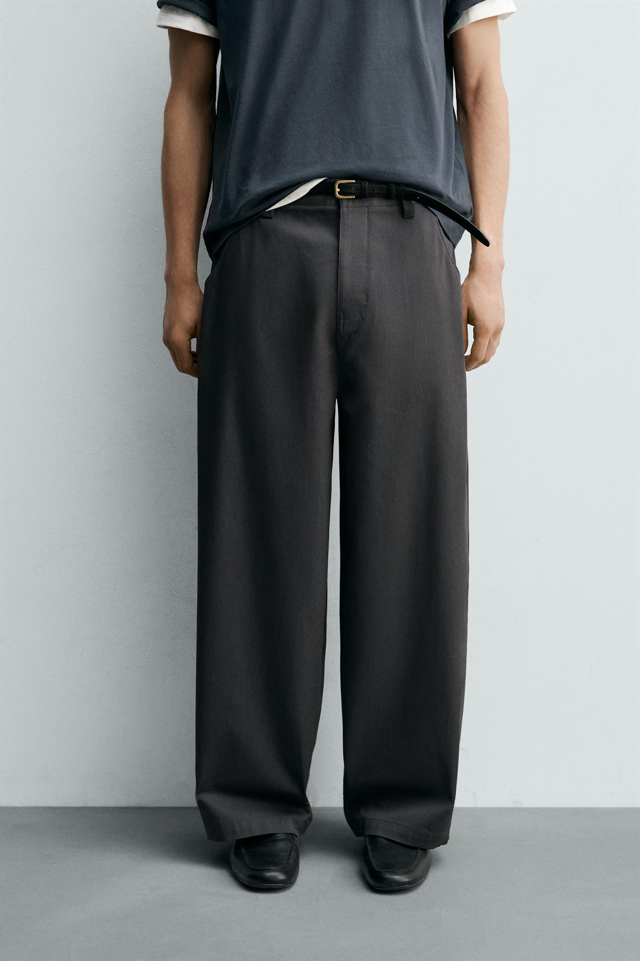 CROPPED WIDE FIT PANTS