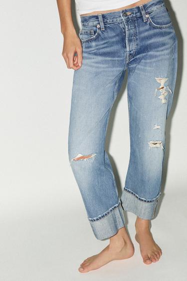 JEAN TRF DROIT DÉCHIRÉ TAILLE NORMALE - Bleu clair de Zara - Image 2