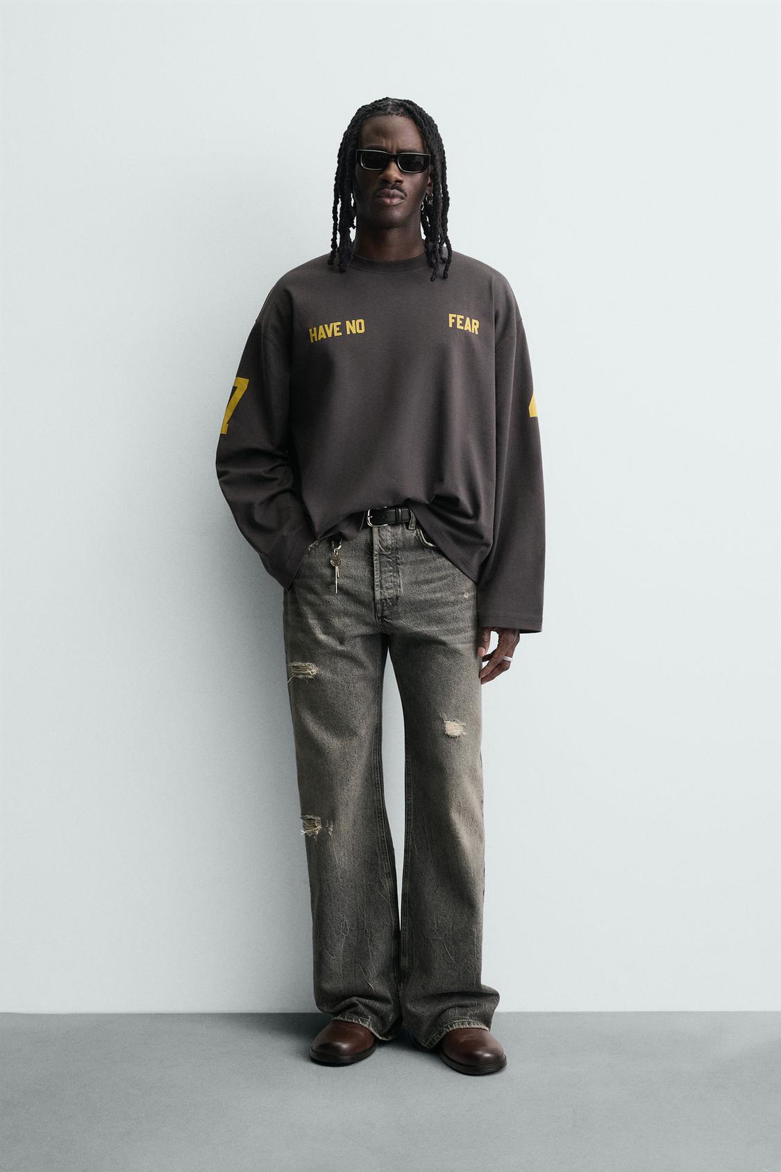 ФУТБОЛКА С ПРИНТОМ НОМЕРА ZARA