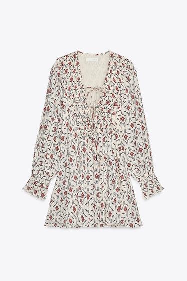 ZW COLLECTION PRINTED SHORT DRESS - Multicoloured by Zara - Image 4
