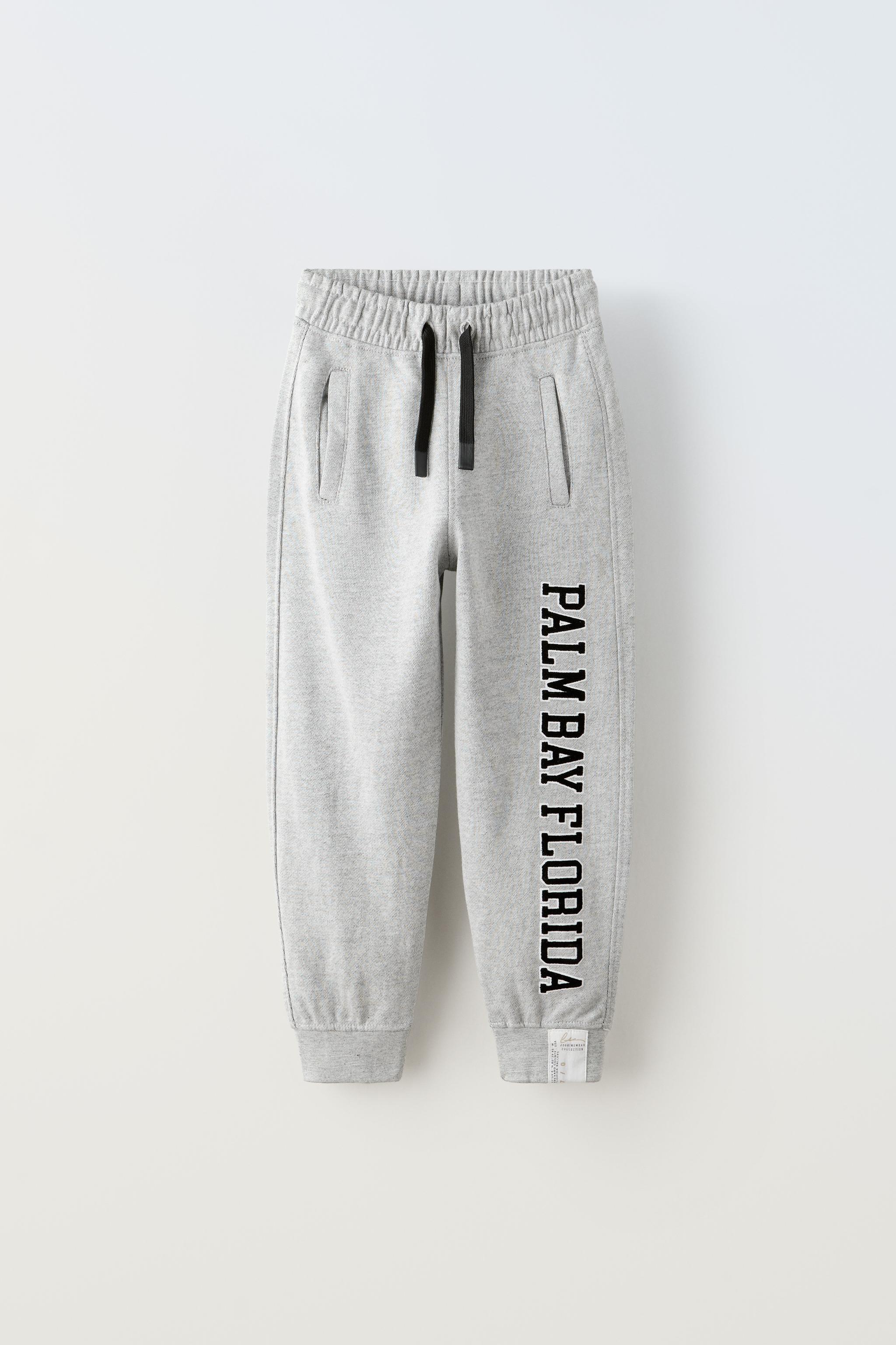 TEXT DETAIL ATHLETIC JOGGERS - Black