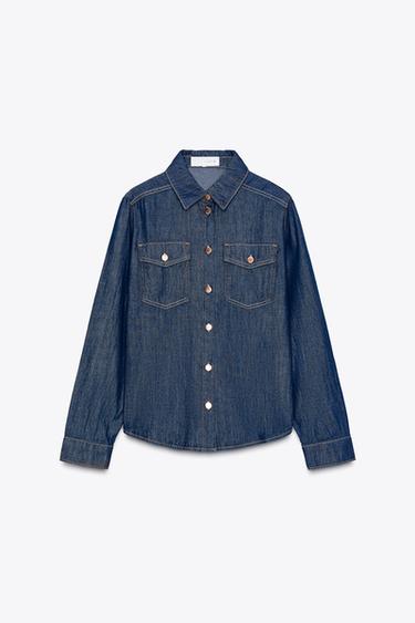 CHEMISE Z1975 EN JEAN - Bleu de Zara - Image 6