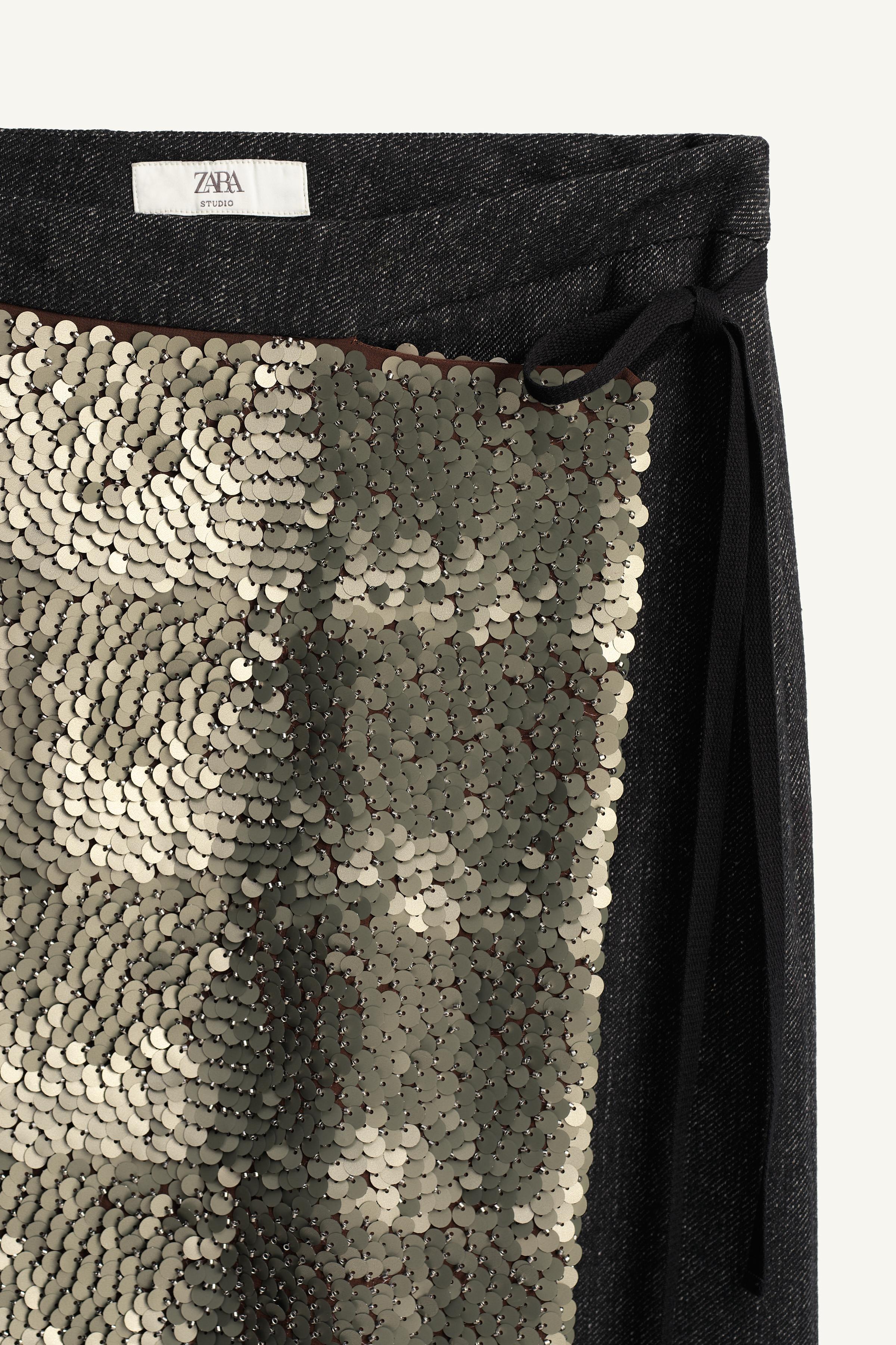 LIMITED EDITION COMBINED SEQUIN WRAP SKIRT