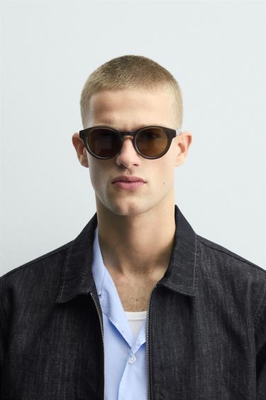 Zara ROUND SUNGLASSES - Dark brown