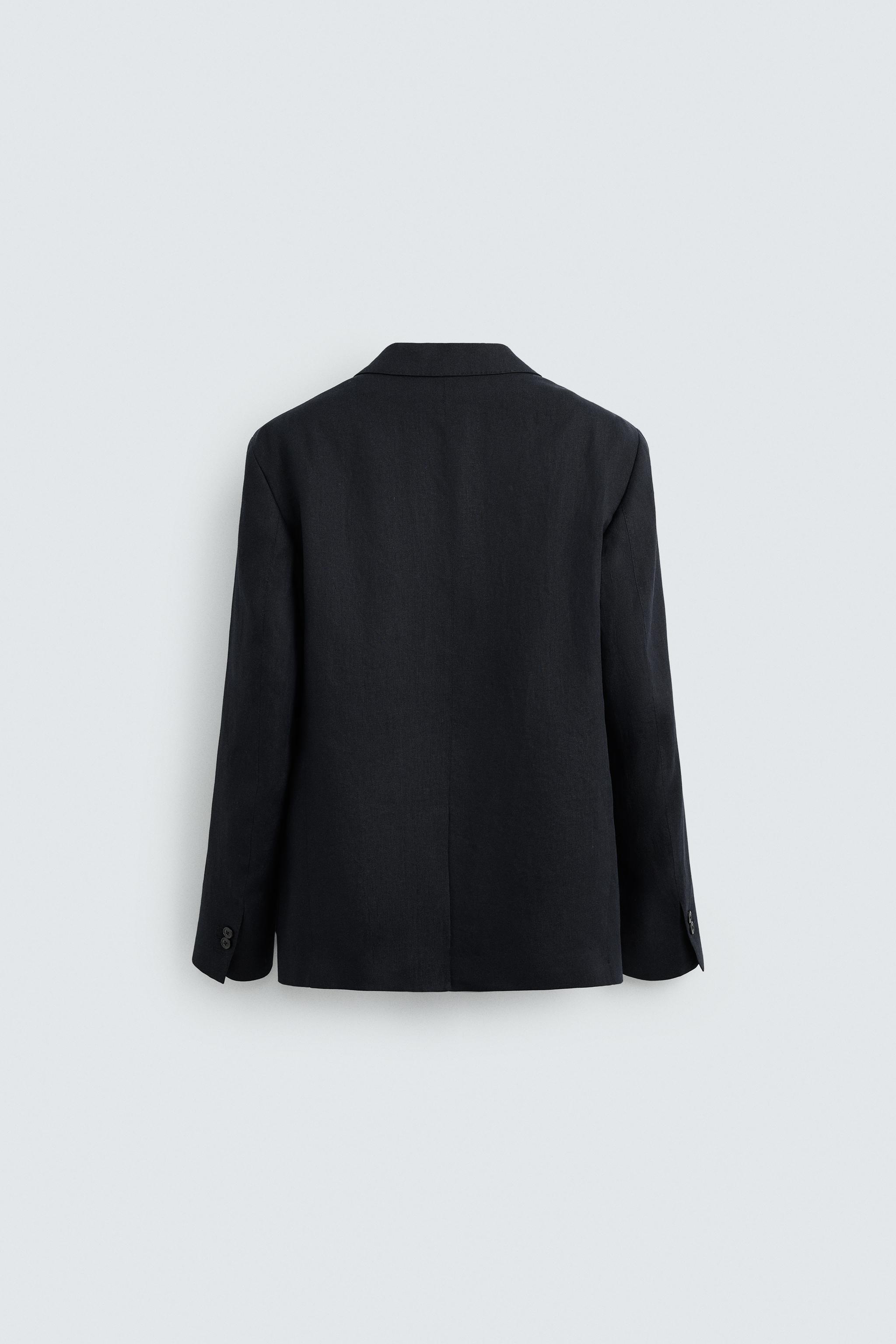 100% LINEN SUIT BLAZER - Navy blue | ZARA United States