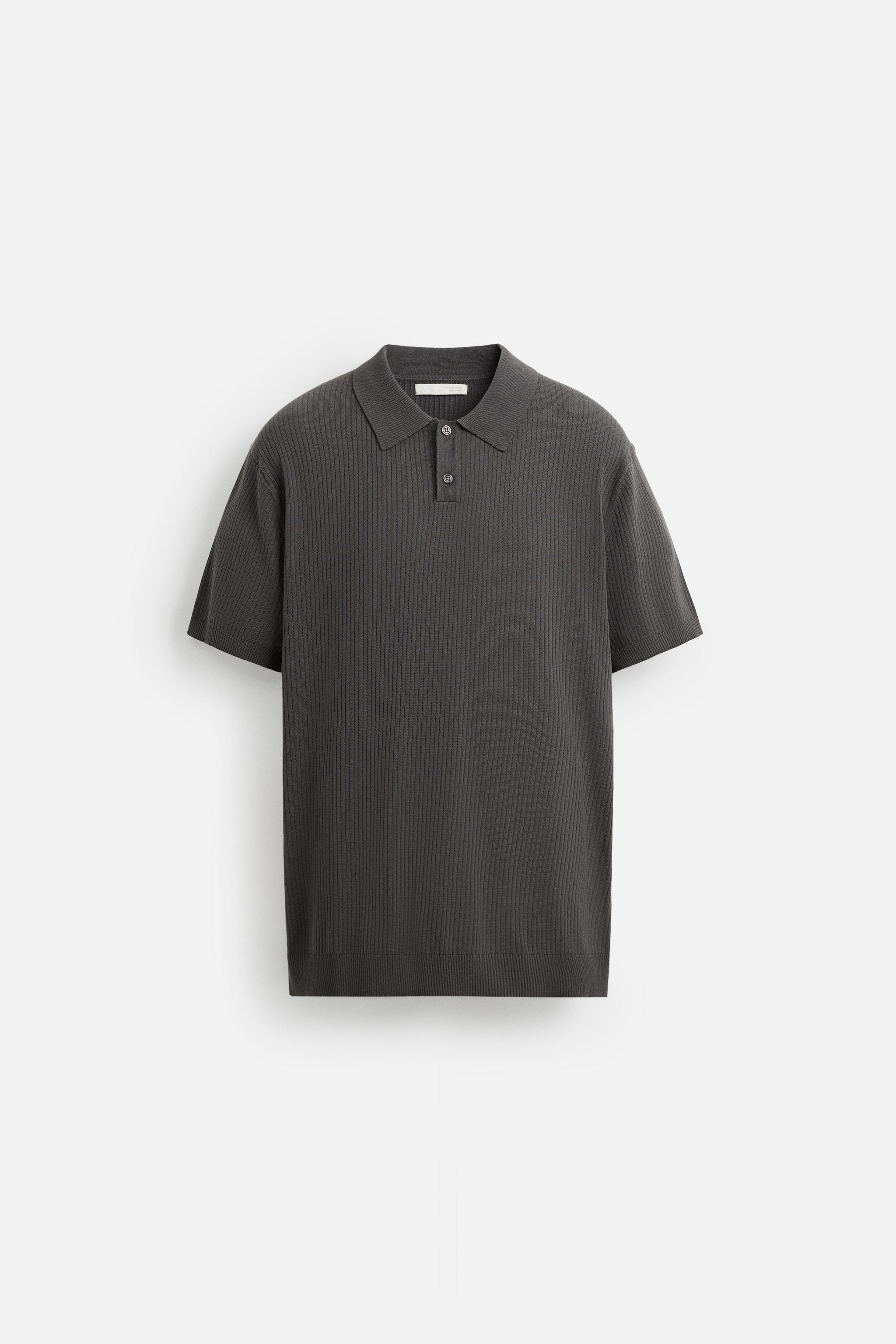 RIB KNIT POLO SHIRT