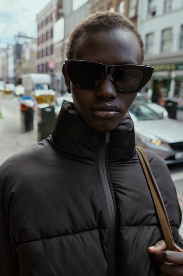 COMBINED CROPPED PUFFER JACKET - Black by Zara - Image 5