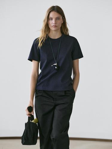 Short sleeve interlock T-shirt — Navy blue 2
