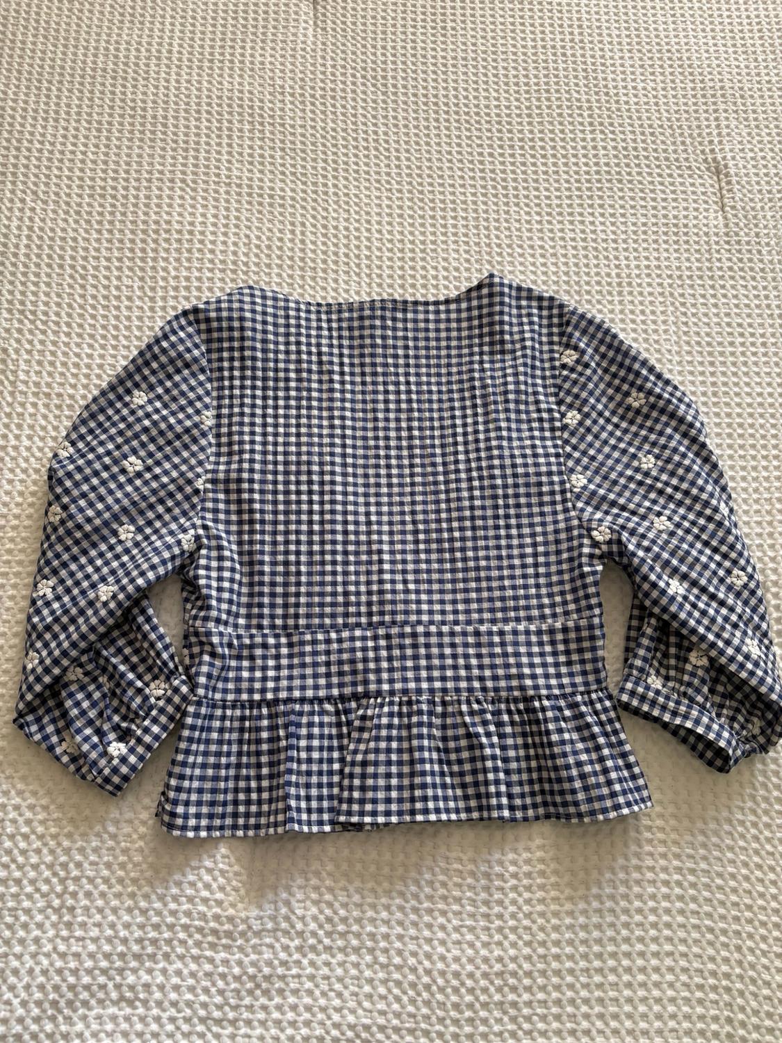 EMBROIDERED GINGHAM TOP - Image 2