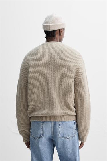 LIMITED EDITION TEXTURED CARDIGAN - Beige by Zara - Image 2