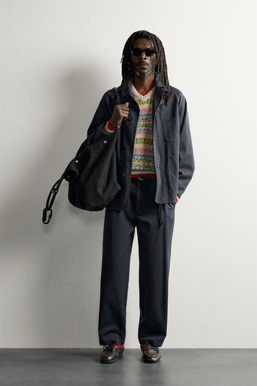 AARON LEVINE X ZARA POCKET OVERSHIRT - Navy blue by Zara - Image 0