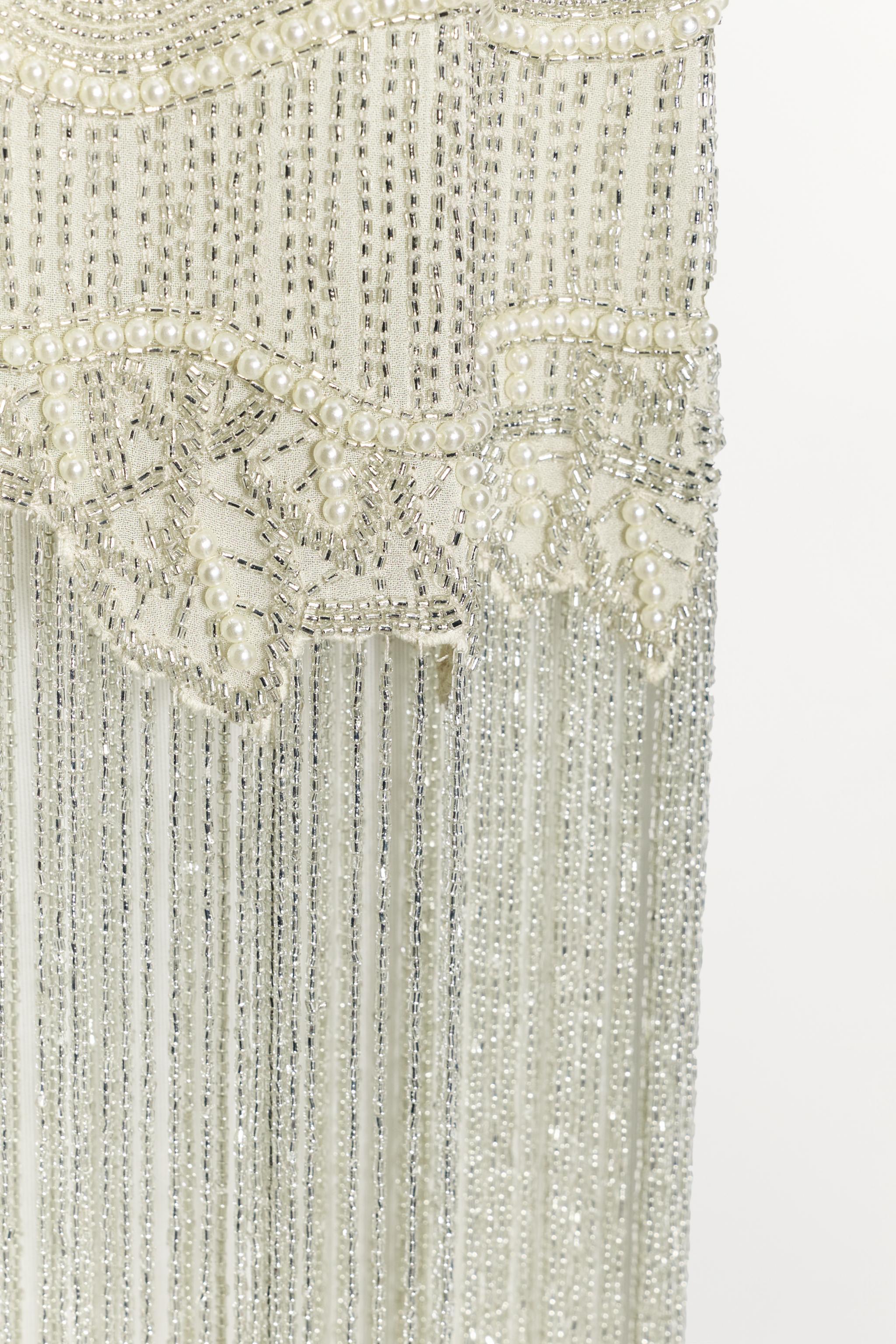 ZW COLLECTION LIMITED EDITION BEADED FRINGE STRAPPY DRESS