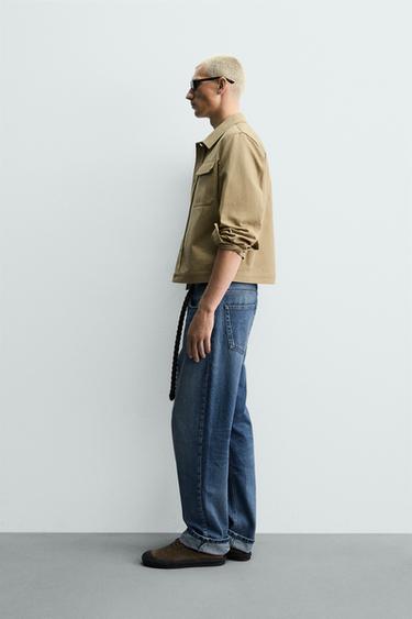 CROPPED FIT OVERSHIRT WITH POCKET - Oil by Zara - Image 3