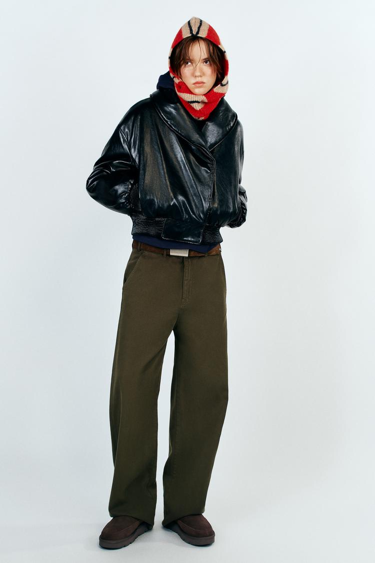 Anorak acolchado efecto piel