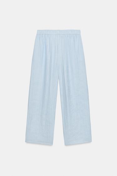 RUSTIC BARREL TROUSERS - Sky blue by Zara - Image 5