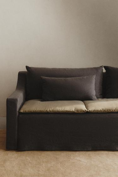 LINEN TOPPER - Light beige by Zara