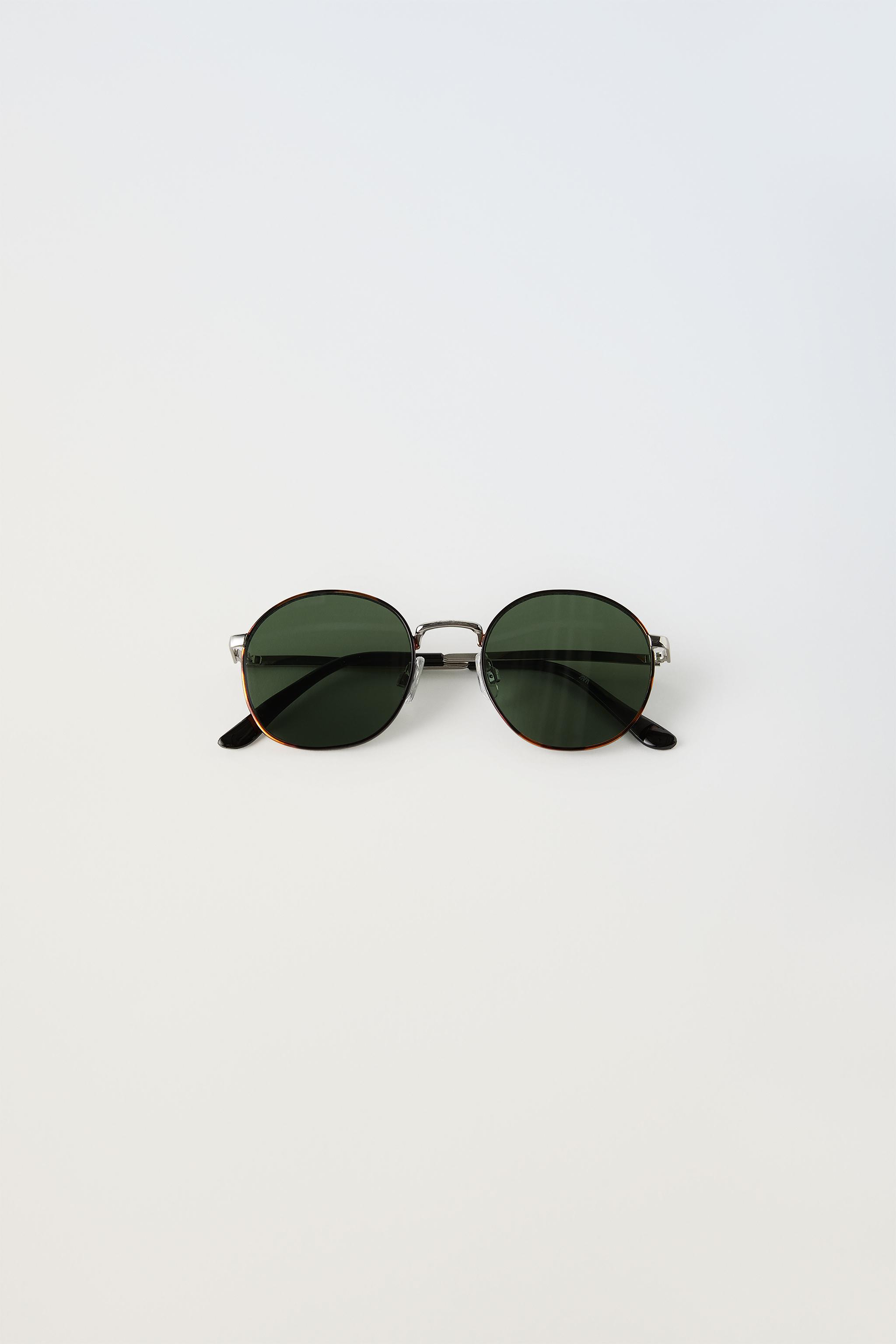 Metal frame round outlet sunglasses