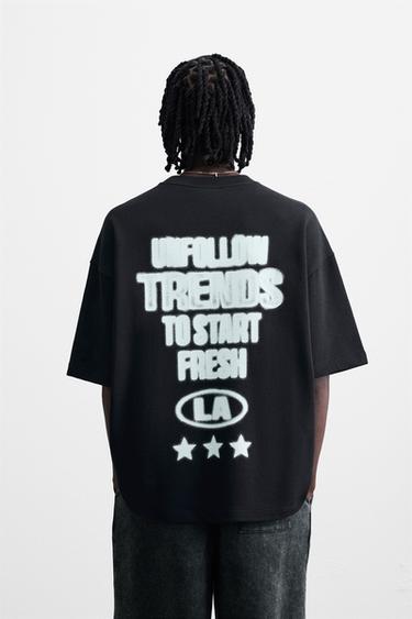 ΦΟΥΤΕΡ ΜΕ ΤΥΠΩΜΕΝΑ ΓΡΑΦΙΚΑ - Μπλε του Zara