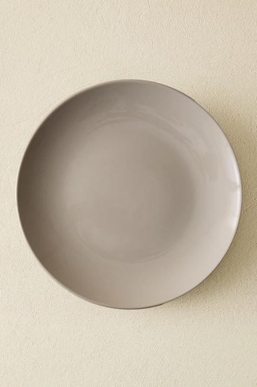 STONEWARE DINNER PLATE - Taupe grey by Zara - Image 5