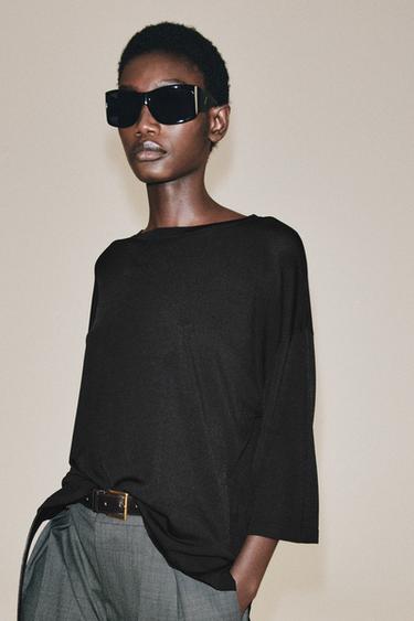 CUERPO PUNTO MANGA FRANCESA - Negro de Zara