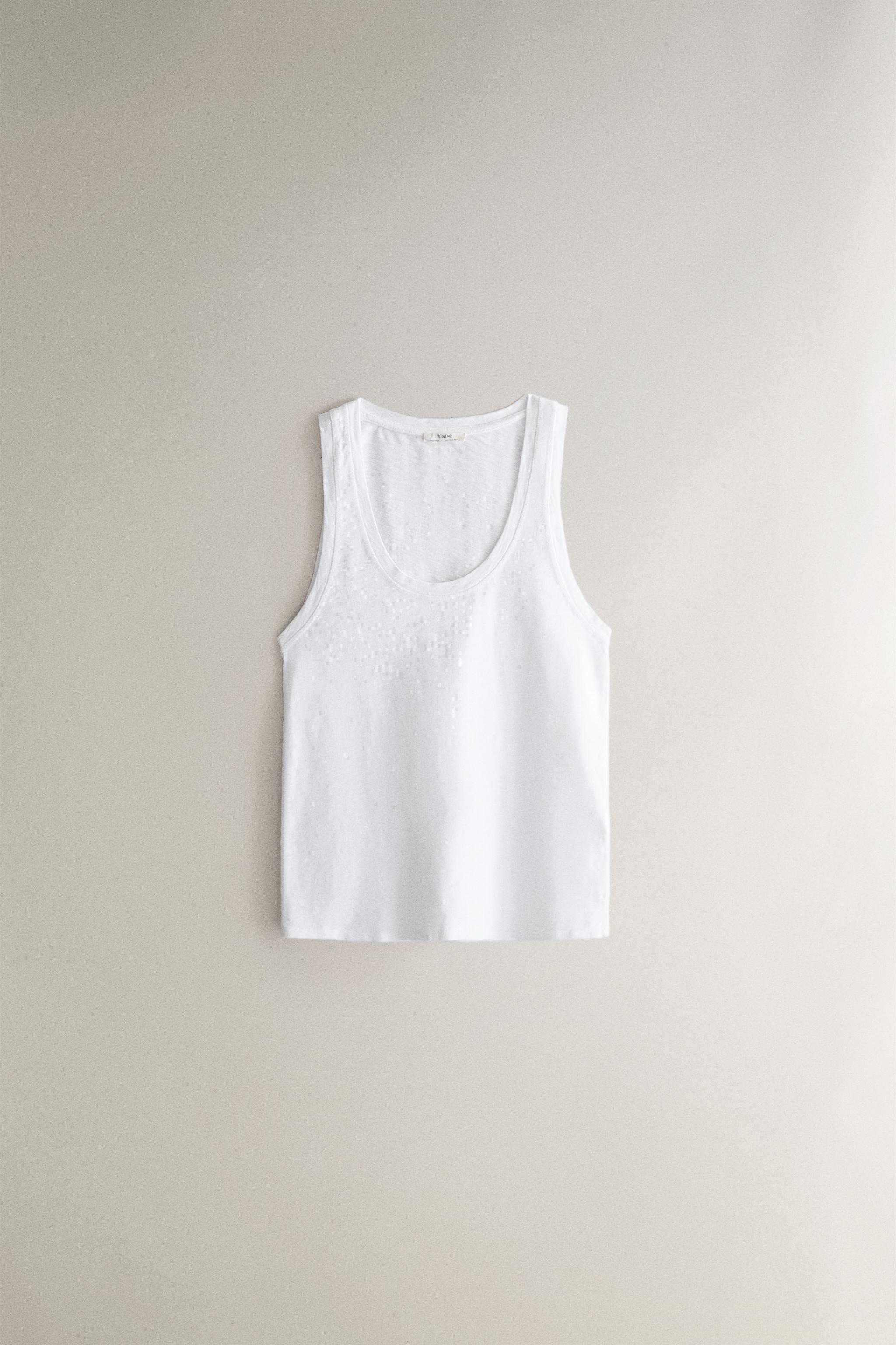 TOP COTON À BRETELLES