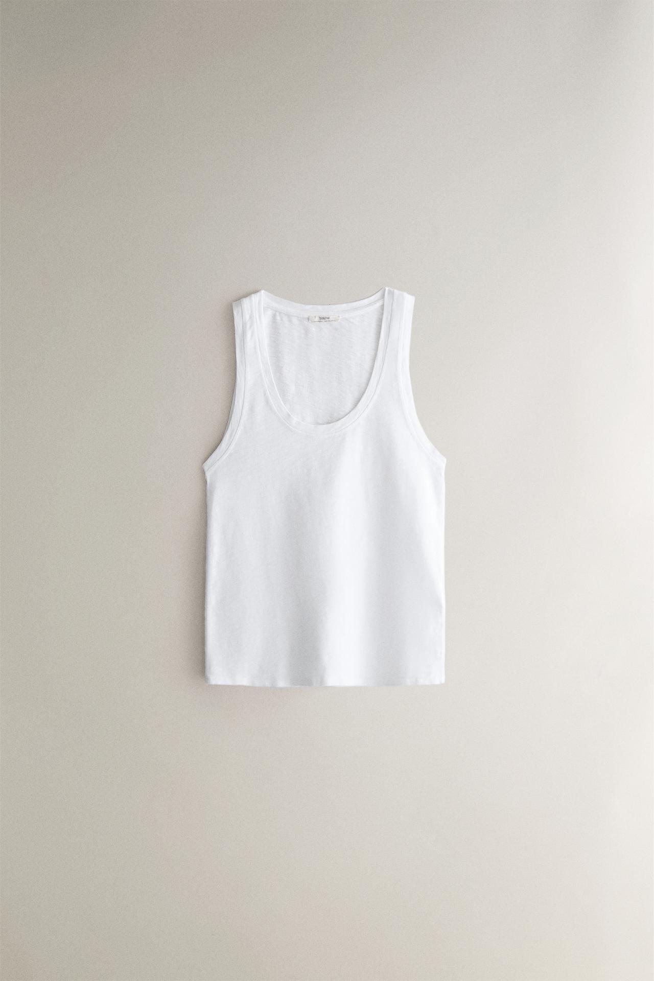 COTTON STRAPPY TOP — White