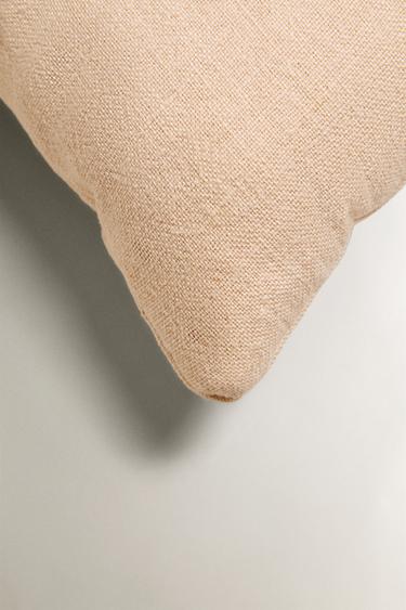 PLAIN CUSHION WITH TOPSTITCHING - Pale pink by Zara - Image 1
