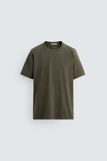 CAMISETA BÁSICA SLIM FIT - Khaki de Zara