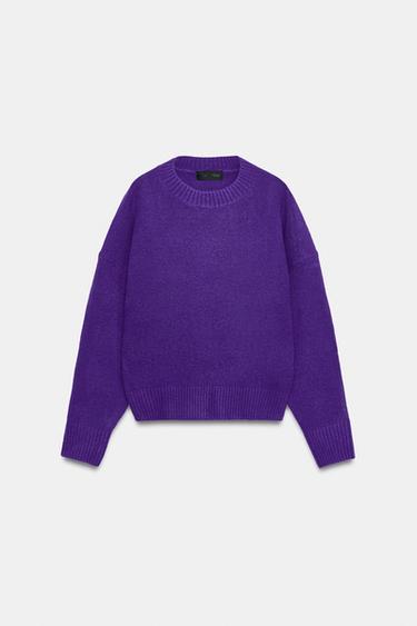 SOFT KNIT SWEATER — Purple 2