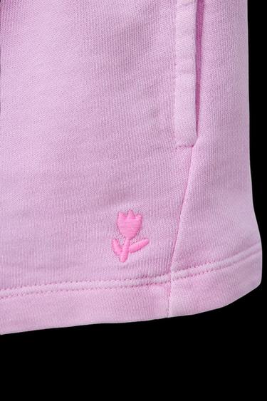 UNI-BERMUDASHORTS MIT STICKEREI - Flieder von Zara