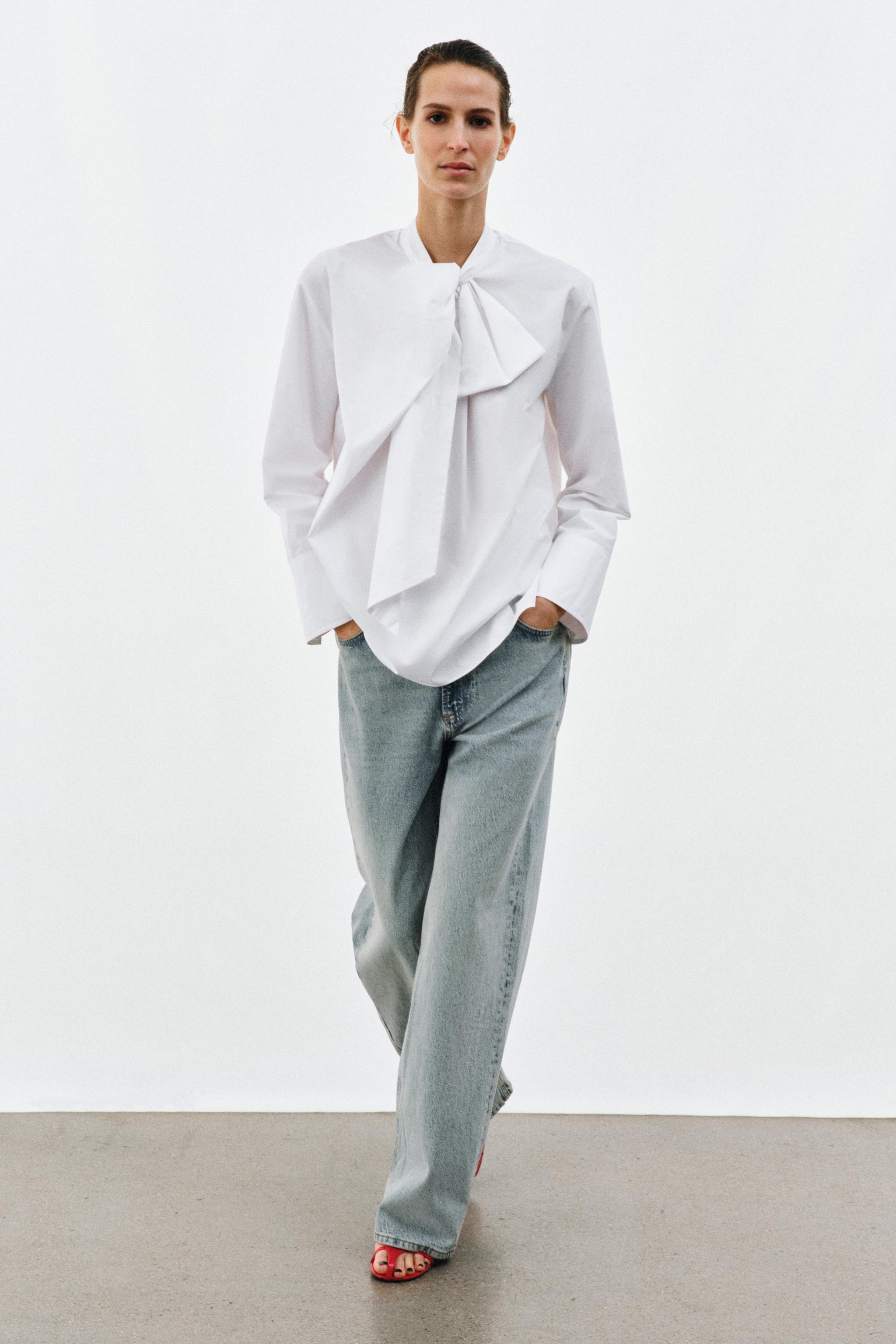 CHEMISE EN POPELINE À NŒUD ZW COLLECTION