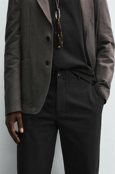 PANTALON CHINO STRAIGHT FIT - Noir de Zara - Image 4