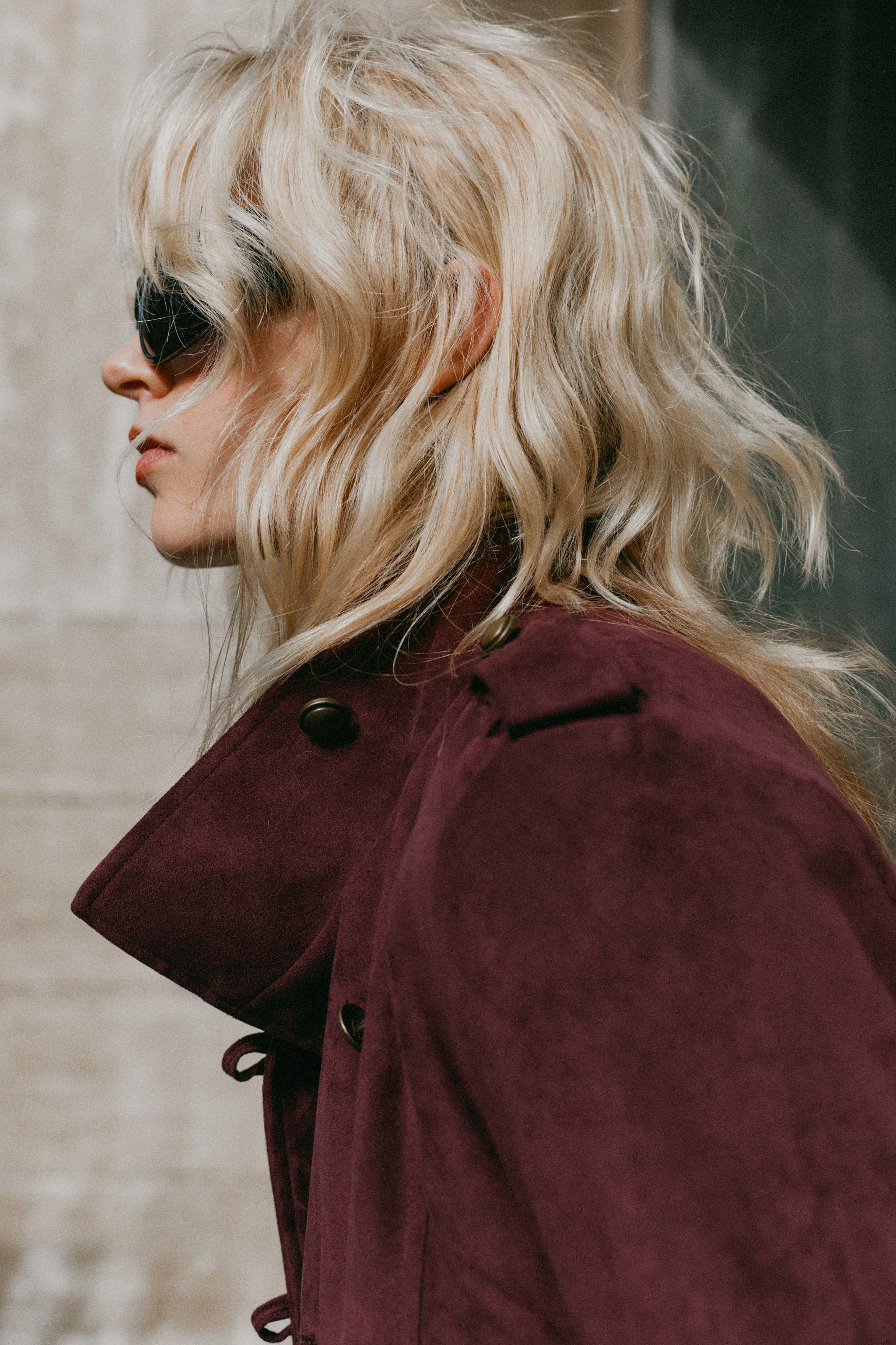 BLOUSON À BRANDEBOURGS EFFET DAIM