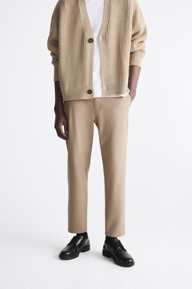 CALÇA COM TEXTURA COMFORT - Bege-claro da Zara