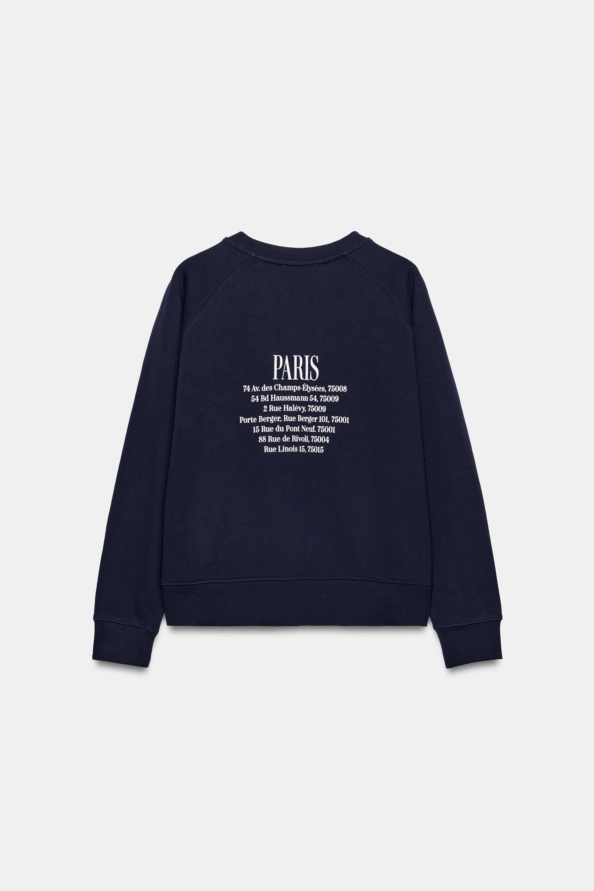 Женские худи Zara TEXT PRINT SWEATSHIRT — фото 5
