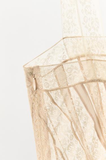 ROBE DENTELLE VOLANTS - Rose de Zara - Image 5