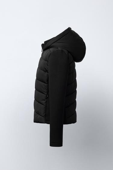 NEOPRENE-EFFECT SLEEVE PADDED JACKET - Black by Zara - Image 2