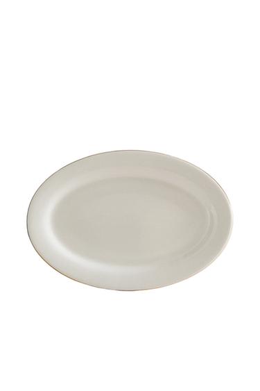 FUENTE OVAL BONE CHINA FILO - Oro de Zara