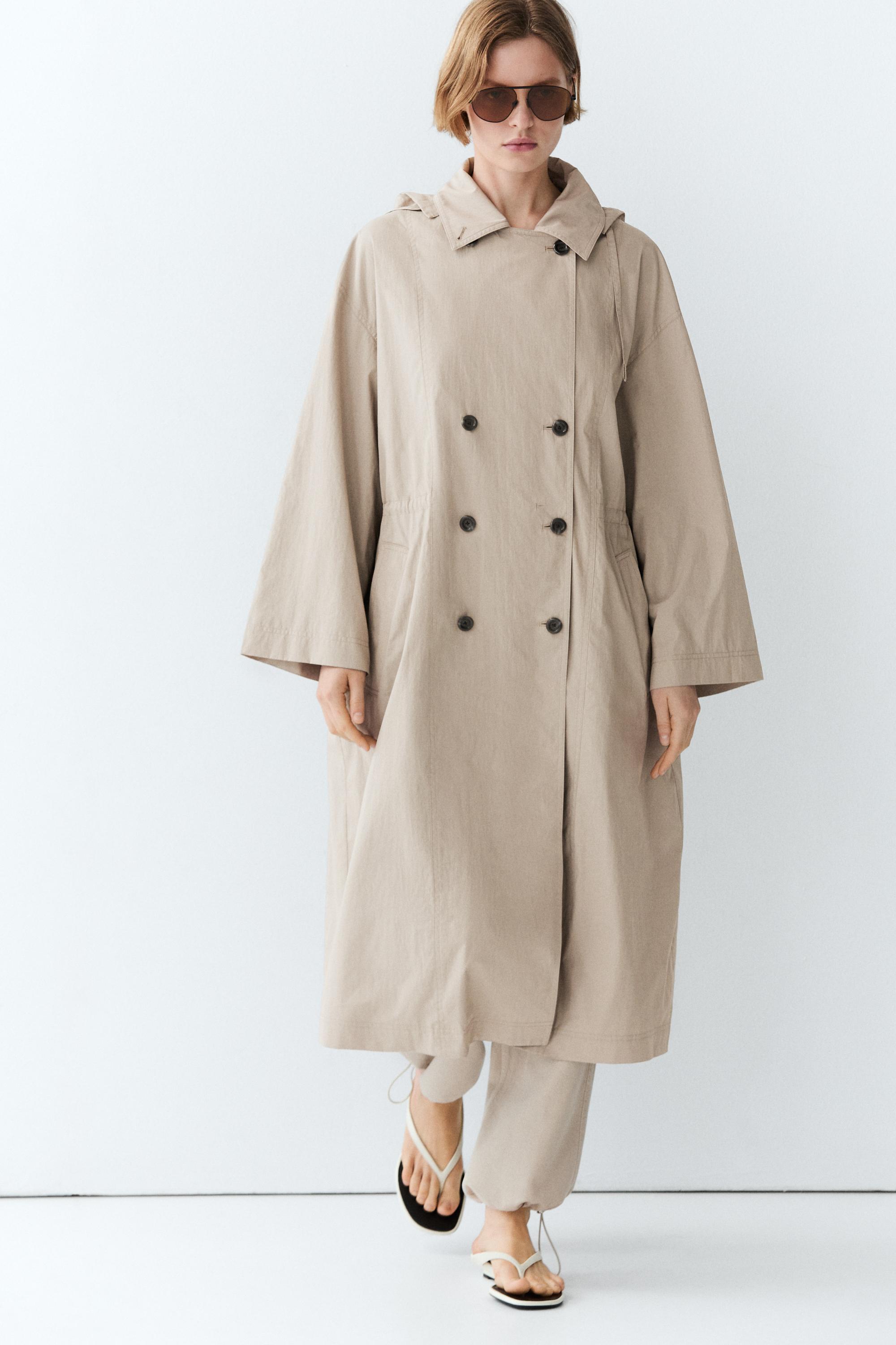 Cotton blend technical trench coat — 201