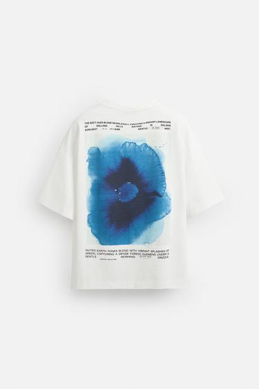 WATERCOLOUR PRINT T-SHIRT - White by Zara - Image 7