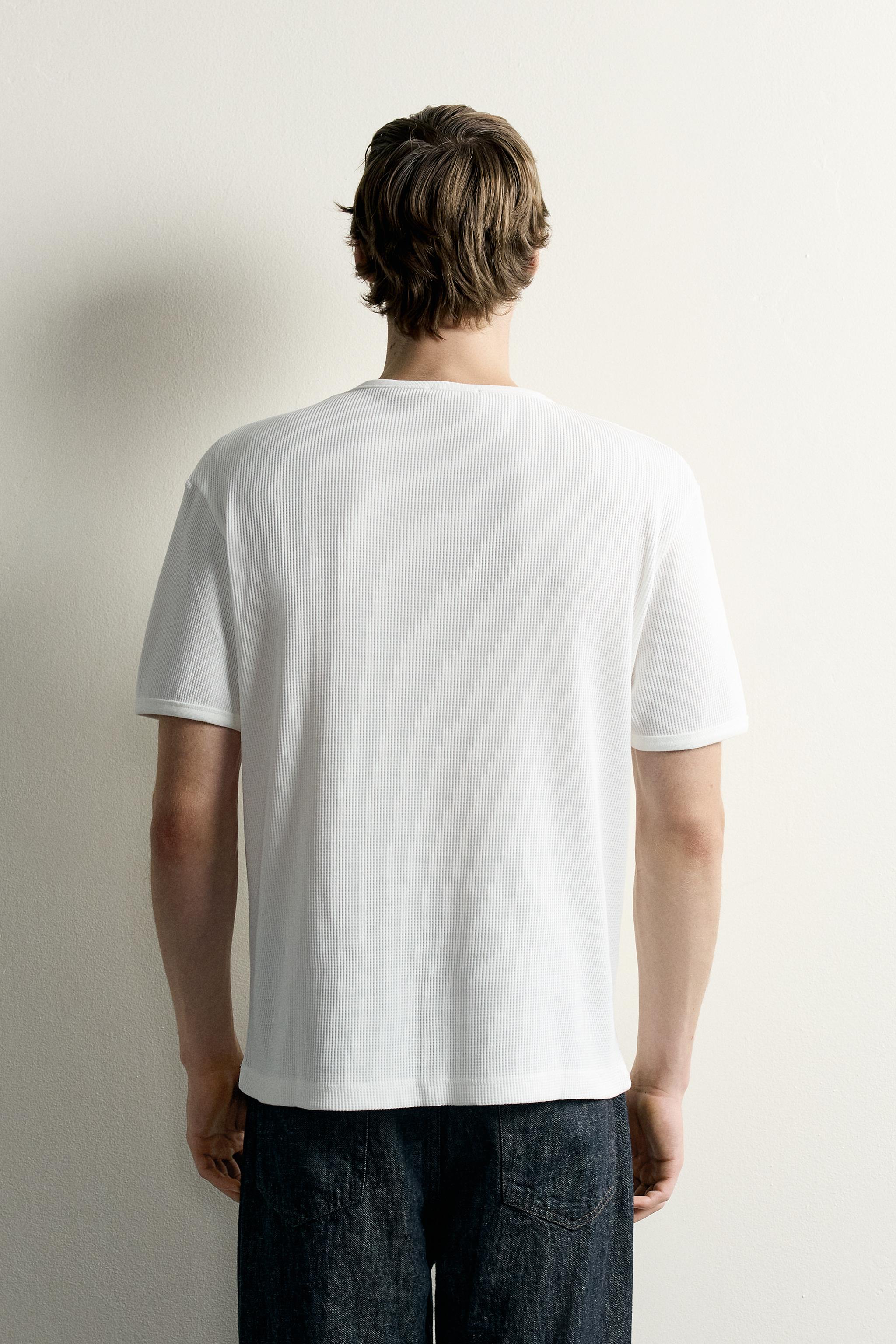 Zara GOFRE DOKULU T-SHIRT görsel 3