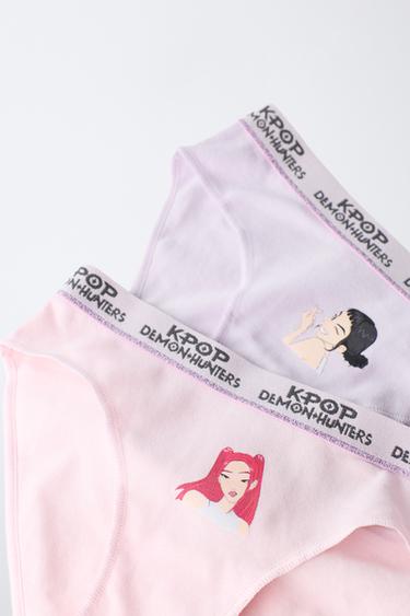 AGES 6-14 / THREE-PACK OF KPOP DEMON HUNTERS™ NETFLIX © BRIEFS - Multicoloured by Zara - Image 5