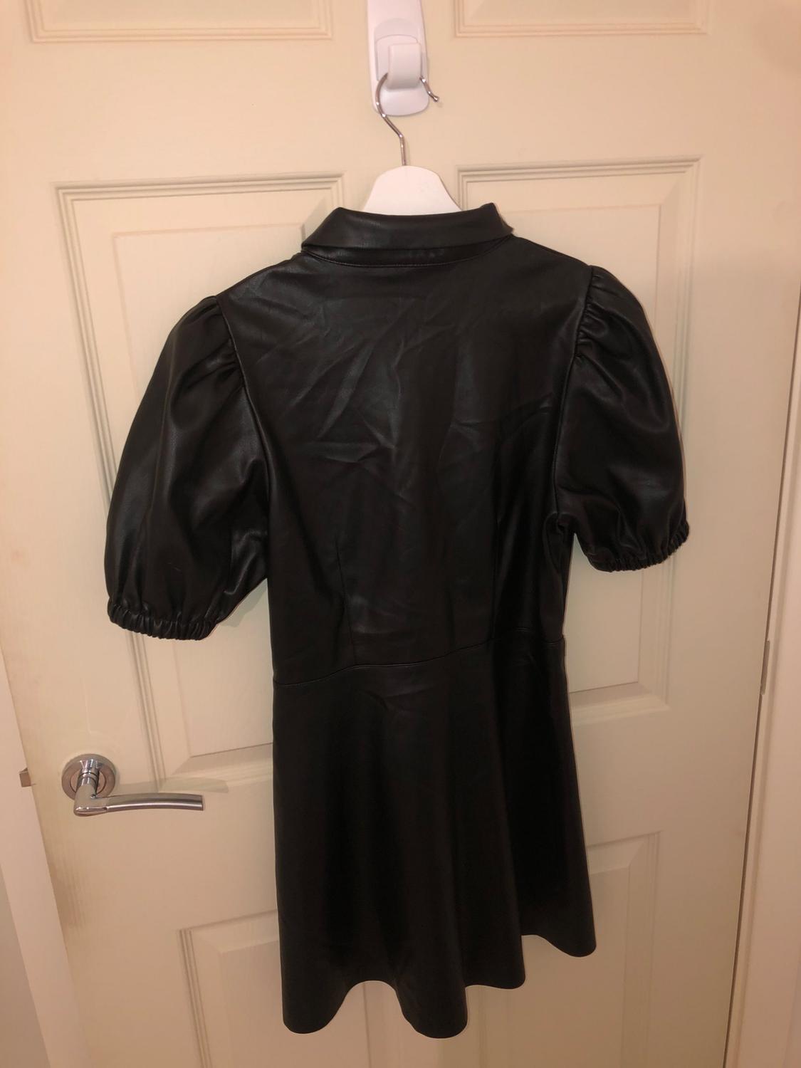FAUX LEATHER MINI DRESS - Image 3