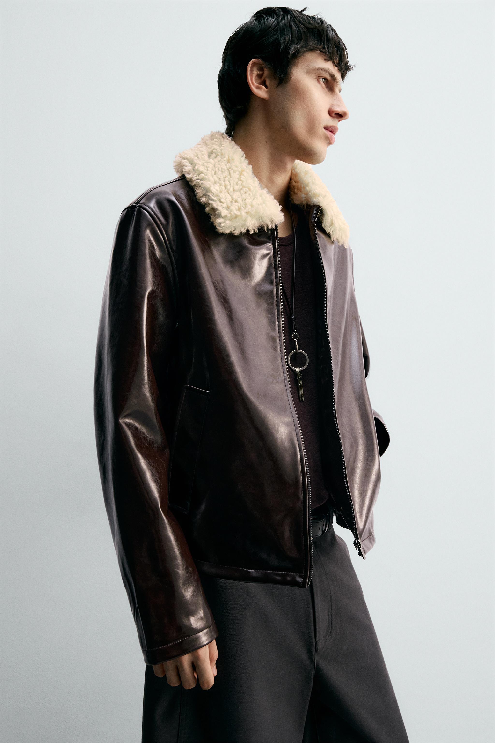 BLOUSON FINITION VINYLE BIMATIÈRE