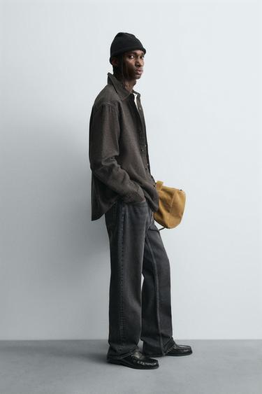 SURCHEMISE STRUCTURÉE RELAXED FIT - Marron de Zara - Image 3