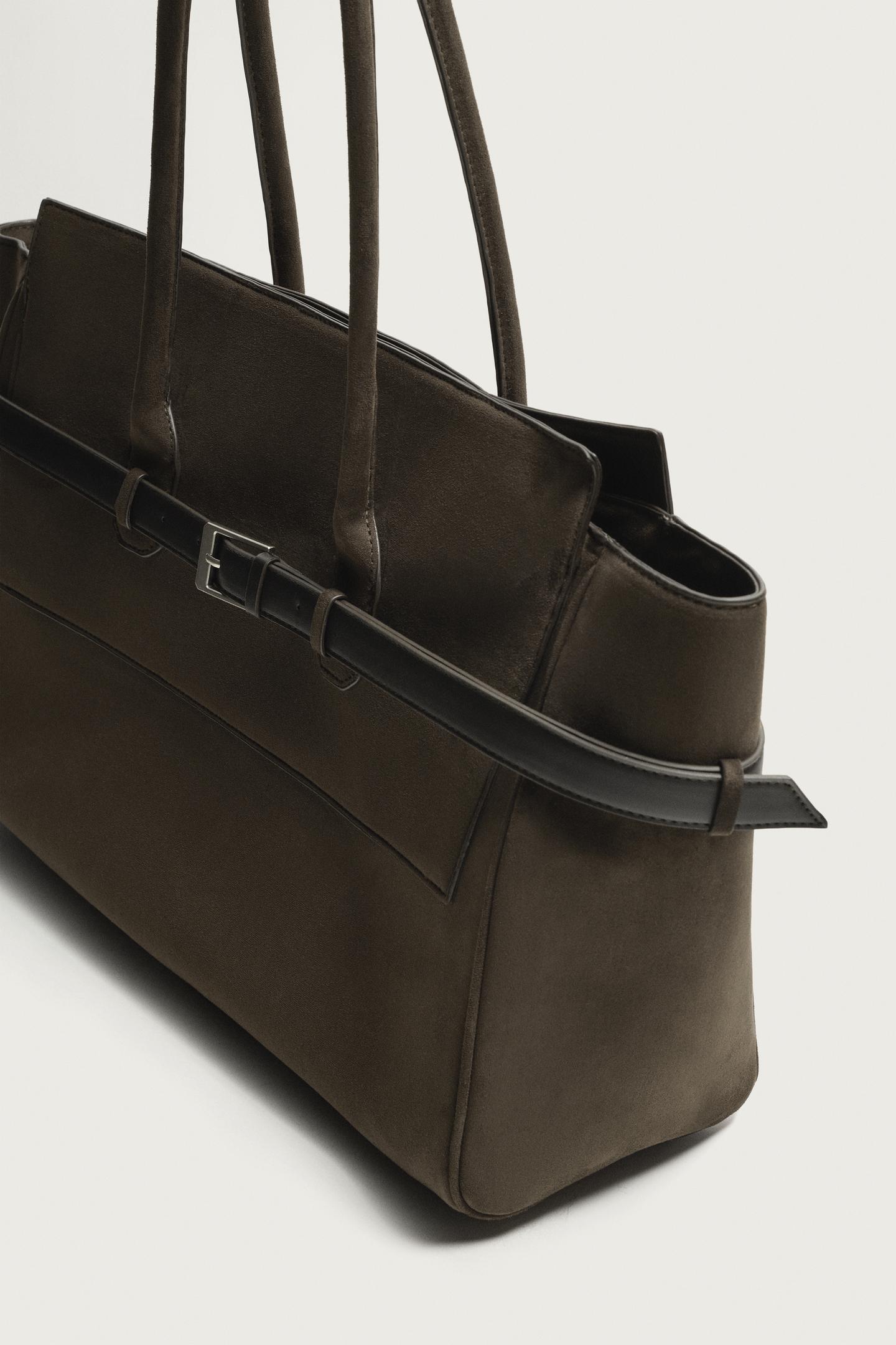 Мужская сумка Zara Belted Handbag, цвет: Коричневый — фото 5