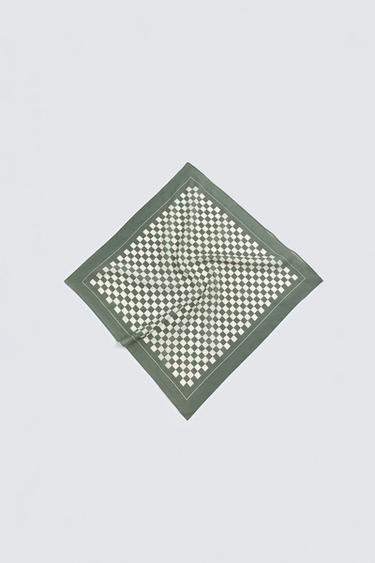 BANDANA ESTAMPADO CUADROS - Verde de Zara