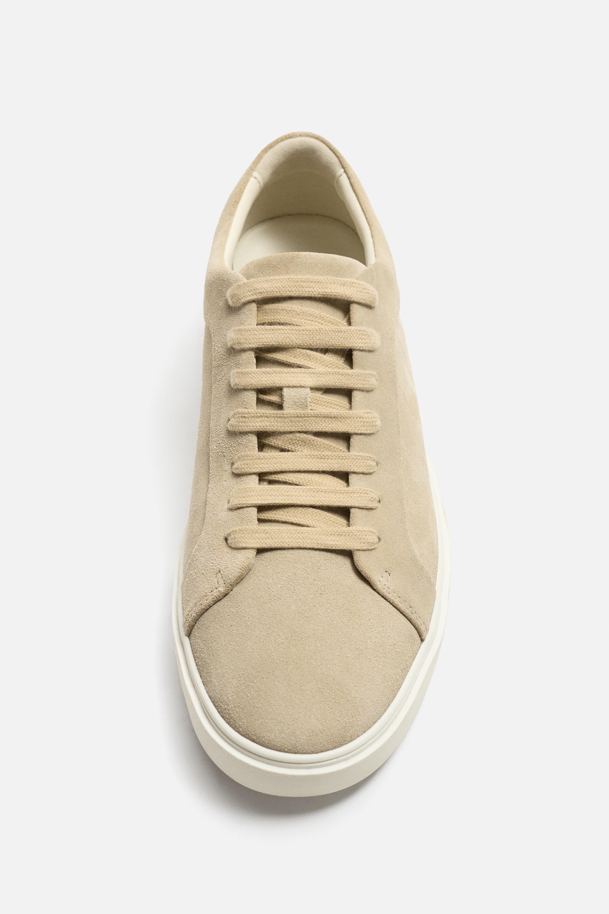 SUEDE AND BEIGE LEATHERスニーカー Zara CASUAL LEATHER SNEAKERS | Yorkdale Mall